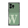 プレミアムスクエアケース with MagSafe［ オリジナル - initial two tone - W green ］
