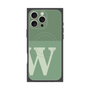 プレミアムスクエアケース with MagSafe［ オリジナル - initial two tone - W green ］
