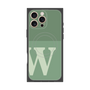 プレミアムスクエアケース with MagSafe［ オリジナル - initial two tone - W green ］