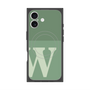 プレミアムスクエアケース with MagSafe［ オリジナル - initial two tone - W green ］