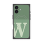 プレミアムスクエアケース with MagSafe［ オリジナル - initial two tone - W green ］