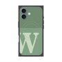 プレミアムスクエアケース with MagSafe［ オリジナル - initial two tone - W green ］