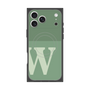 プレミアムスクエアケース with MagSafe［ オリジナル - initial two tone - W green ］