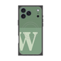 プレミアムスクエアケース with MagSafe［ オリジナル - initial two tone - W green ］