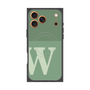 プレミアムスクエアケース with MagSafe［ オリジナル - initial two tone - W green ］