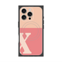 プレミアムスクエアケース with MagSafe［ オリジナル - initial two tone - X pink ］