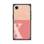 プレミアムスクエアケース with MagSafe［ オリジナル - initial two tone - X pink ］