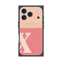 プレミアムスクエアケース with MagSafe［ オリジナル - initial two tone - X pink ］