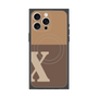 プレミアムスクエアケース with MagSafe［ オリジナル - initial two tone - X brown ］