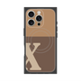 プレミアムスクエアケース with MagSafe［ オリジナル - initial two tone - X brown ］