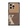プレミアムスクエアケース with MagSafe［ オリジナル - initial two tone - X brown ］
