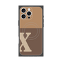 プレミアムスクエアケース with MagSafe［ オリジナル - initial two tone - X brown ］