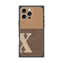 プレミアムスクエアケース with MagSafe［ オリジナル - initial two tone - X brown ］