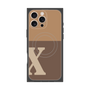 プレミアムスクエアケース with MagSafe［ オリジナル - initial two tone - X brown ］