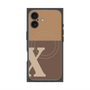 プレミアムスクエアケース with MagSafe［ オリジナル - initial two tone - X brown ］