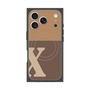 プレミアムスクエアケース with MagSafe［ オリジナル - initial two tone - X brown ］
