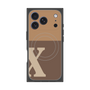 プレミアムスクエアケース with MagSafe［ オリジナル - initial two tone - X brown ］