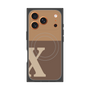 プレミアムスクエアケース with MagSafe［ オリジナル - initial two tone - X brown ］