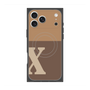 プレミアムスクエアケース with MagSafe［ オリジナル - initial two tone - X brown ］