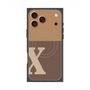 プレミアムスクエアケース with MagSafe［ オリジナル - initial two tone - X brown ］