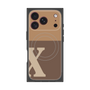 プレミアムスクエアケース with MagSafe［ オリジナル - initial two tone - X brown ］
