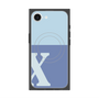 プレミアムスクエアケース with MagSafe［ オリジナル - initial two tone - X blue ］