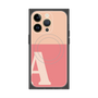 プレミアムスクエアケース with MagSafe［ オリジナル - initial two tone - A pink ］