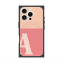 プレミアムスクエアケース with MagSafe［ オリジナル - initial two tone - A pink ］