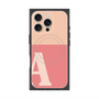プレミアムスクエアケース with MagSafe［ オリジナル - initial two tone - A pink ］