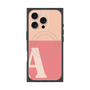 プレミアムスクエアケース with MagSafe［ オリジナル - initial two tone - A pink ］