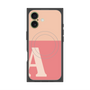 プレミアムスクエアケース with MagSafe［ オリジナル - initial two tone - A pink ］