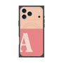 プレミアムスクエアケース with MagSafe［ オリジナル - initial two tone - A pink ］