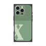 プレミアムスクエアケース with MagSafe［ オリジナル - initial two tone - X green ］