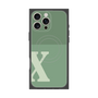 プレミアムスクエアケース with MagSafe［ オリジナル - initial two tone - X green ］