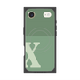 プレミアムスクエアケース with MagSafe［ オリジナル - initial two tone - X green ］
