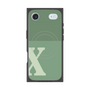 プレミアムスクエアケース with MagSafe［ オリジナル - initial two tone - X green ］