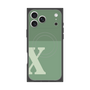 プレミアムスクエアケース with MagSafe［ オリジナル - initial two tone - X green ］