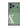 プレミアムスクエアケース with MagSafe［ オリジナル - initial two tone - X green ］