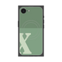 プレミアムスクエアケース with MagSafe［ オリジナル - initial two tone - X green ］