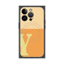 プレミアムスクエアケース with MagSafe［ オリジナル - initial two tone - Y orange ］