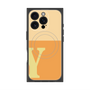 プレミアムスクエアケース with MagSafe［ オリジナル - initial two tone - Y orange ］