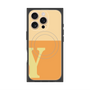プレミアムスクエアケース with MagSafe［ オリジナル - initial two tone - Y orange ］