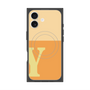 プレミアムスクエアケース with MagSafe［ オリジナル - initial two tone - Y orange ］