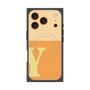 プレミアムスクエアケース with MagSafe［ オリジナル - initial two tone - Y orange ］