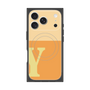 プレミアムスクエアケース with MagSafe［ オリジナル - initial two tone - Y orange ］