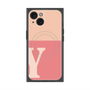 プレミアムスクエアケース with MagSafe［ オリジナル - initial two tone - Y pink ］