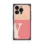 プレミアムスクエアケース with MagSafe［ オリジナル - initial two tone - Y pink ］