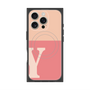 プレミアムスクエアケース with MagSafe［ オリジナル - initial two tone - Y pink ］