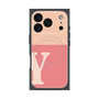プレミアムスクエアケース with MagSafe［ オリジナル - initial two tone - Y pink ］