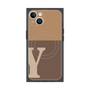 プレミアムスクエアケース with MagSafe［ オリジナル - initial two tone - Y brown ］